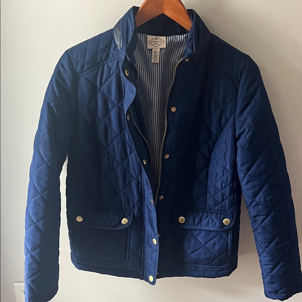 St. John's Bay Blue Jacket with Gold Zipper